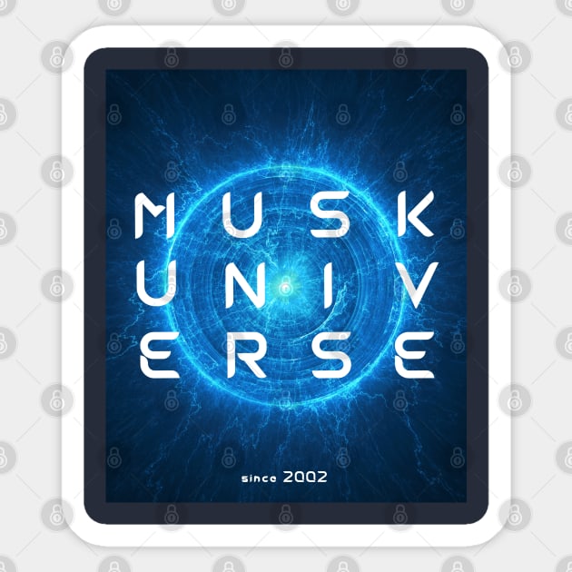 Elon Musk Universe Sticker by J_Joseph_Designs